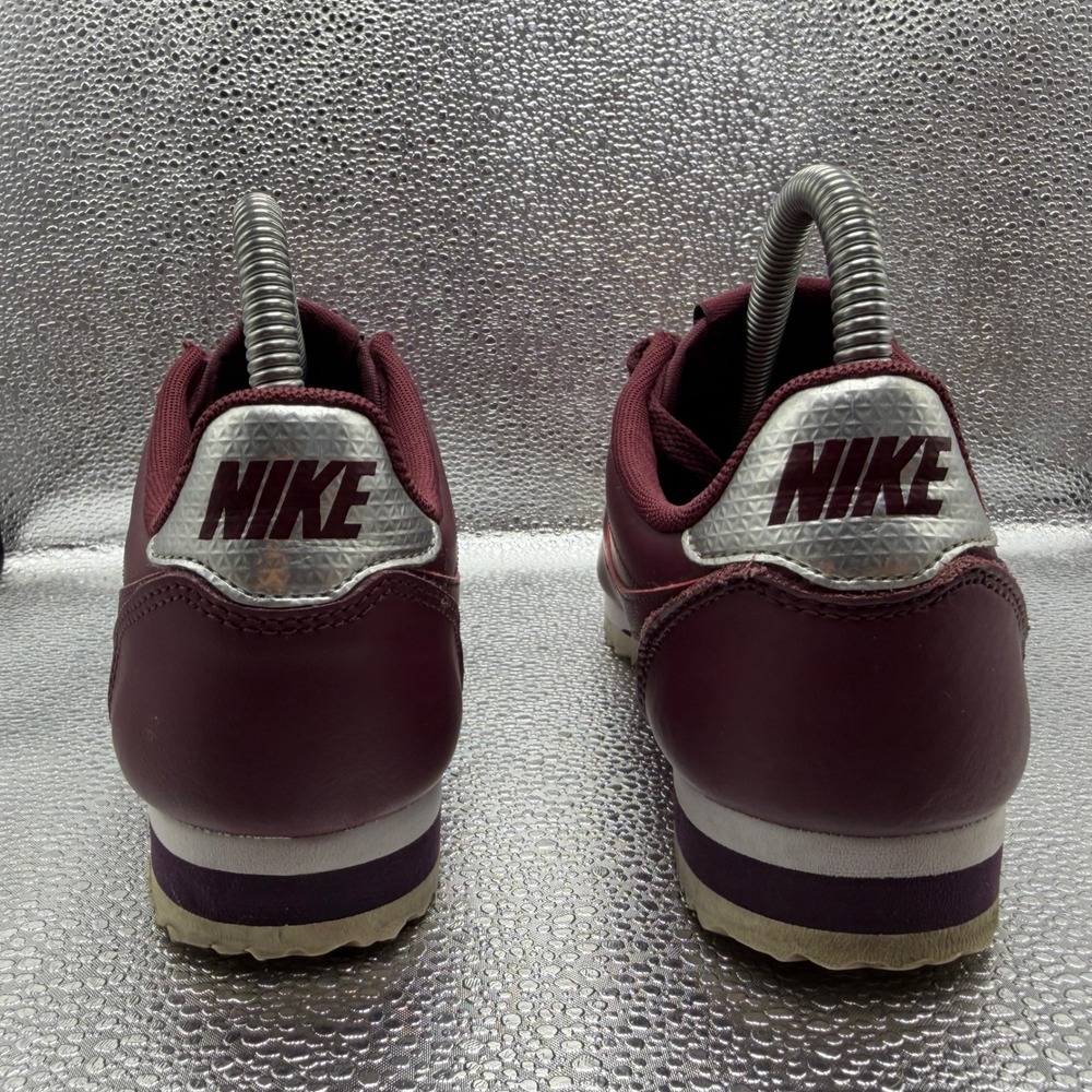 Size 7 Nike Classic Cortez Leather Sneakers Womens Burgundy Excellent 807471-603 - Picture 7 of 11